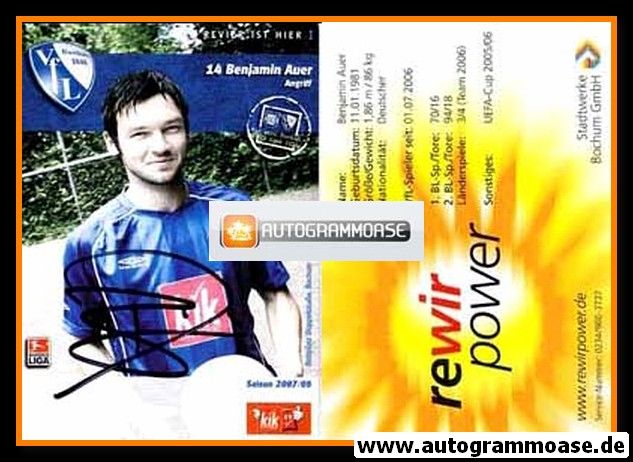 Autogramm Fussball | VfL Bochum | 2007 | Benjamin AUER