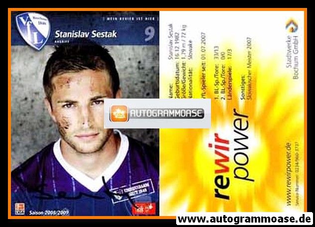 Autogramm Fussball | VfL Bochum | 2008 | Stanislav SESTAK