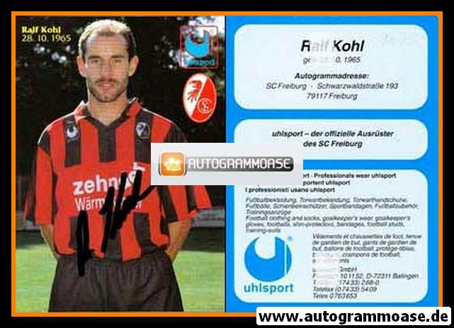 Autogramm Fussball | SC Freiburg | 1994-1 | Ralf KOHL
