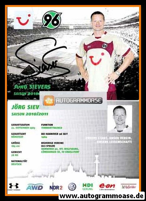 Autogramm Fussball | Hannover 96 | 2010 | Jörg SIEVERS