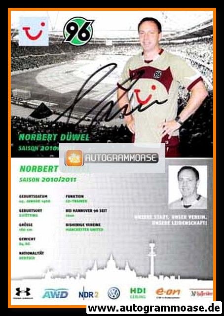 Autogramm Fussball | Hannover 96 | 2010 | Norbert DÜWEL