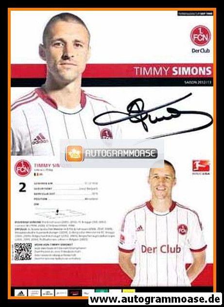 Autogramm Fussball | 1. FC Nürnberg | 2012 | Timmy SIMONS
