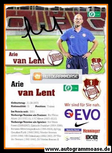 Autogramm Fussball | Kickers Offenbach | 2012 | Arie VAN LENT
