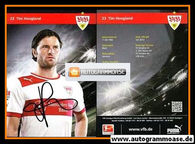 Autogramm Fussball | VfB Stuttgart | 2012 | Tim HOOGLAND