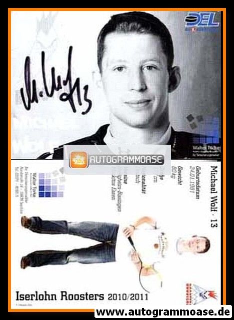 Autogramm Eishockey | Iserlohn Roosters | 2010 | Michael WOLF