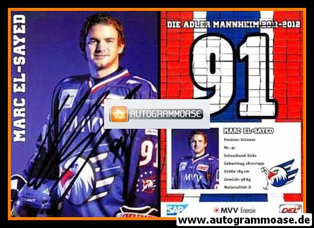 Autogramm Eishockey | Adler Mannheim | 2011 | Marc EL-SAYED