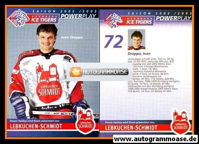 AK Eishockey | Nürnberg Ice Tigers | 2002 | Ivan DROPPA