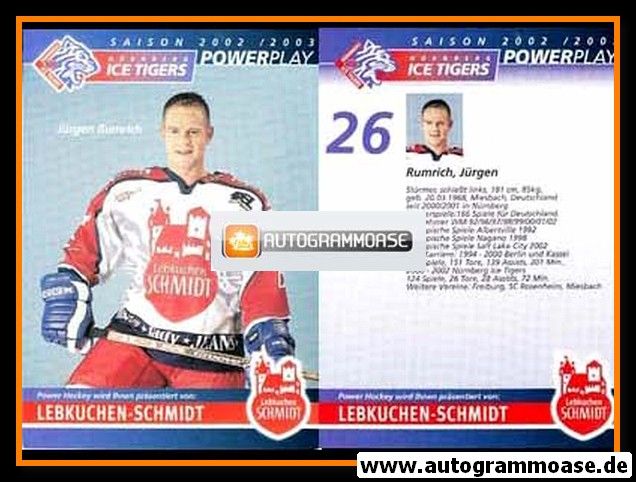 AK Eishockey | Nürnberg Ice Tigers | 2002 | Jürgen RUMRICH
