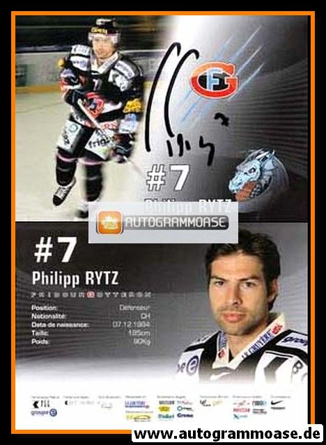 Autogramm Eishockey | HC Fribourg-Gotteron | 2010 | Philipp RYTZ