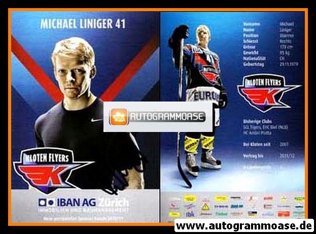 Autogramm Eishockey | Kloten Flyers | 2010 | Michael LINIGER