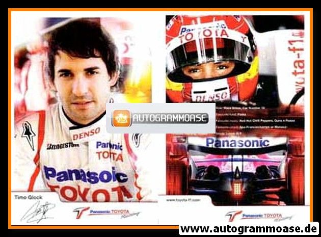 Autogramm Formel 1 | Timo GLOCK | 2000er Druck (Portrait Toyota)