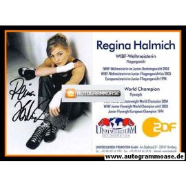 Autogramm Boxen | Regina HALMICH | 2004 (Portrait Color Universum ZDF)