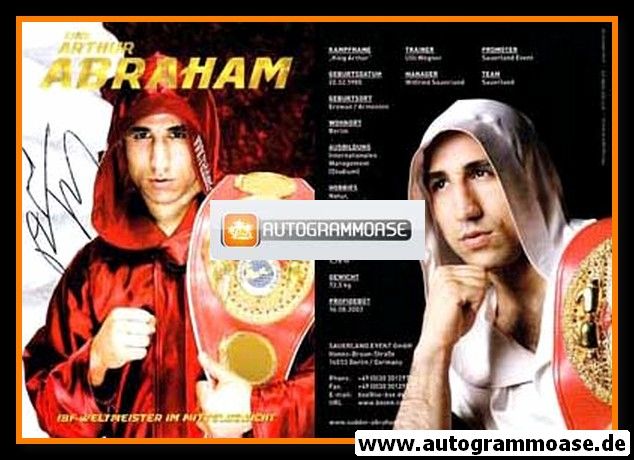Autogramm Boxen | Arthur ABRAHAM | 2000er (IBF WM Mittelgewicht) Tanello