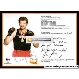 Autogramm Boxen | Peter HUSSING | 1980er (Portrait Color Bayer Leverkusen) OS-Bronze