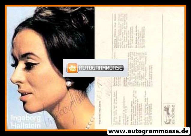 Autogramm Klassik | Ingeborg HALLSTEIN | 1970er "O Zittre Nicht" (Portrait Color) Eurodisc