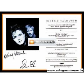 Autogramme Pop | INKER + HAMILTON | 1988 "Dancing Into Danger" (WEA)