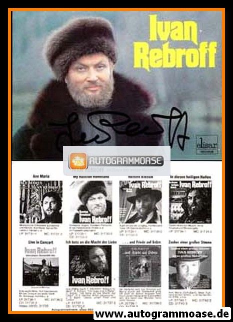 Autogramm Klassik | Ivan REBROFF | 1988 "Zauber Einer Grossen Stimme" (Portrait Color Elisar)