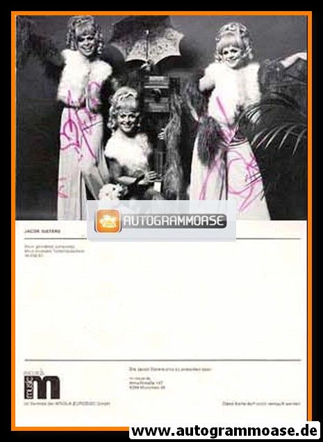Autogramme Schlager | JACOB-SISTERS | 1976 "Mein Geliebter Johannes"