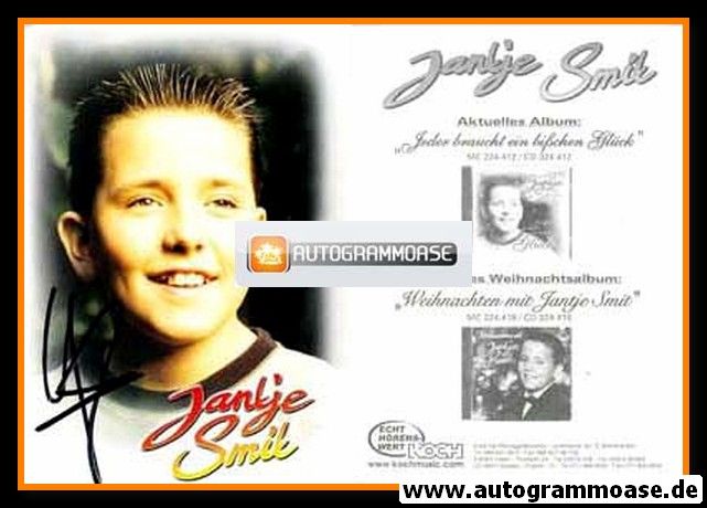 Autogramm Schlager | Jantje SMIT | 1999 "Jeder Braucht Ein Bisschen Glück" (Koch)