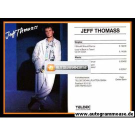 Autogrammkarte Pop | Jeff THOMASS | 1985 "I Should Should Dance"