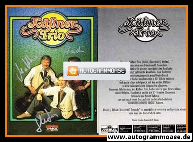 Autogramme Volksmusik | KÄSSNER TRIO | 1998 "Los Geht´s Freunde"