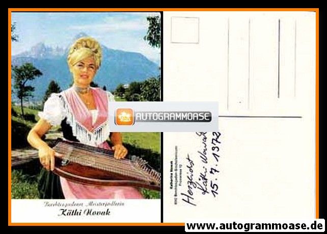 Autogramm Volksmusik | Katharina NOWAK | 1970er (Berchtesgadener Meisterjodlerin)