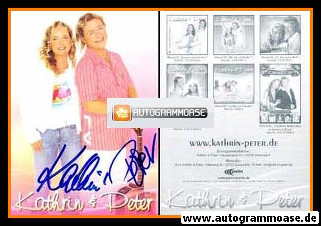 Autogramme Schlager | KATHRIN & PETER | 2005 "Lieder Zum Träumen" (Portrait Color Palm)