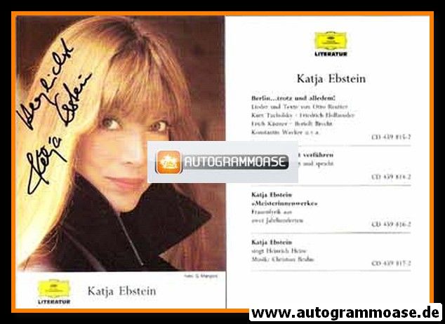 Autogramm Schlager | Katja EBSTEIN | 1999 "Berlin... Trotz Und Alledem" (Literatur)