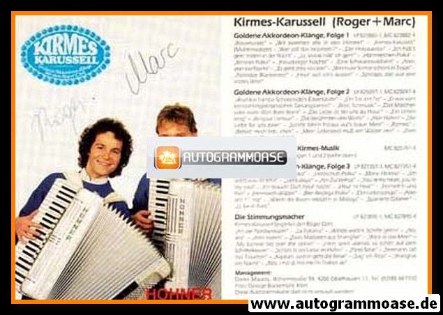 Autogramme Instrumental (Akkordeon) | KIRMES-KARUSSELL | 1986 "Die Stimmungsmacher"