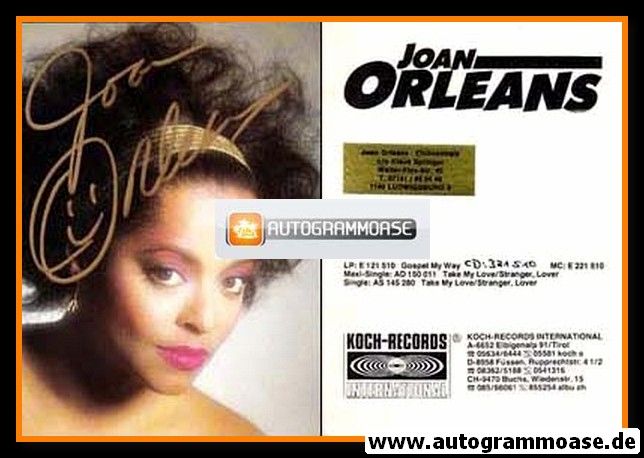 Autogramm Pop (USA) | Joan ORLEANS | 1987 "Gospel My Way" (Koch)