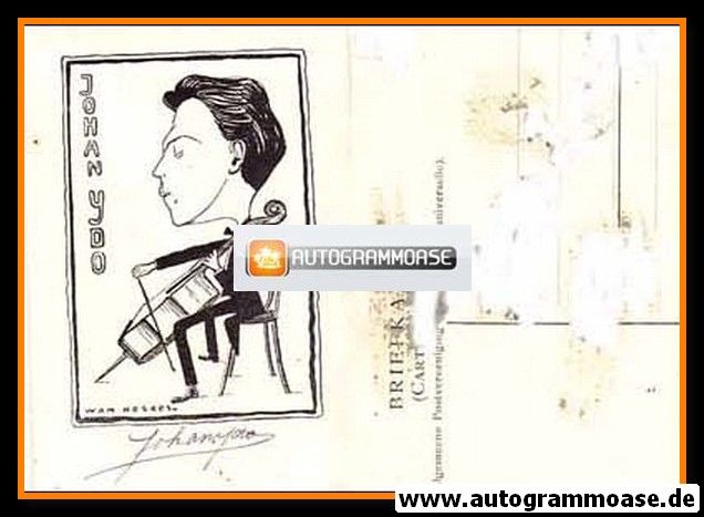 Autogramm Violine (?) | Johan YDO | 1970er (Zeichnung SW)