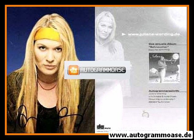 Autogramm Pop | Juliane WERDING | 2006 "Sehnsucher" (Portrait Color DA)
