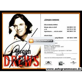 Autogramm Schlager | Jürgen DREWS | 2001 "Hey! Amigo Charly Brown" (Portrait SW Polydor)