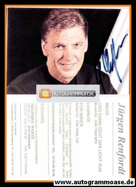 Autogramm Schlager | Jürgen RENFORDT | 1995 "Für Immer" (Portrait Color)