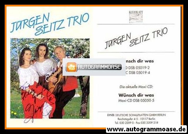 Autogramm Volksmusik | Jürgen SEITZ (Trio) | 1993 "Wünsch Dir Was"