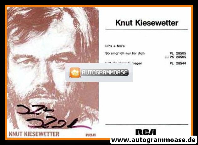 Autogramm Jazz | Knut KIESEWETTER | 1983 "Lass Sie Niemals Siegen" (RCA)