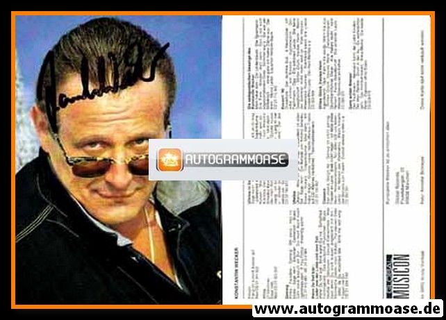 Autogramm Rock | Konstantin WECKER | 1986 "Kokain" (Portrait Color BMG)