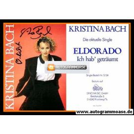 Autogramm Schlager | Kristina BACH | 1989 "Eldorado" (Dino)
