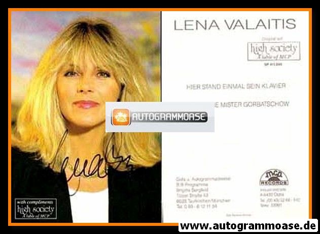 Autogramm Schlager | Lena VALAITIS | 1998 "Hier Stand Einmal" (High Society)