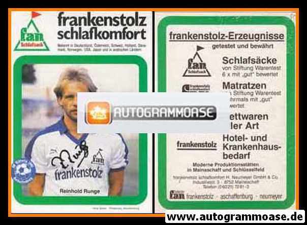 Autogramm Fussball | SV Viktoria 1901 Aschaffenburg | 1985 | Reinhold RUNGE