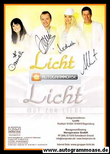 Autogramme Volksmusik | LICHT | 2009 "Mut Zur Liebe"