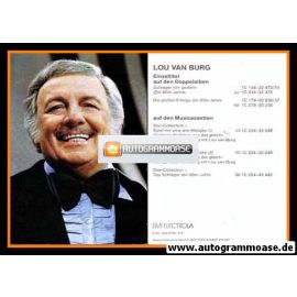 Autogramm Schlager | Lou VAN BURG | 1980er (Diskografie EMI Electrola)