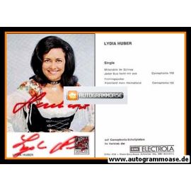 Autogramm Volksmusik | Lydia HUBER | 1970er "Frühlingsjodler" (EMI)