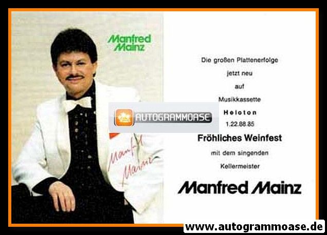 Autogramm Volksmusik | Manfred MAINZ | 1980er "Fröhliches Weinfest"