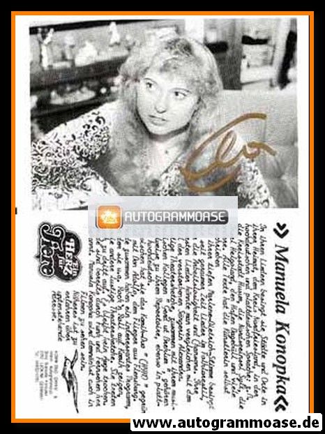 Autogramm Mundart | Manuela KONOPKA | 1980er (Ein Herz Für Tiere)