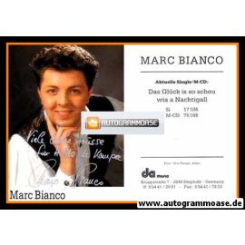 Autogramm Schlager | Marc BIANCO | 1991 "Das Glück Ist So Scheu" (DA Music)