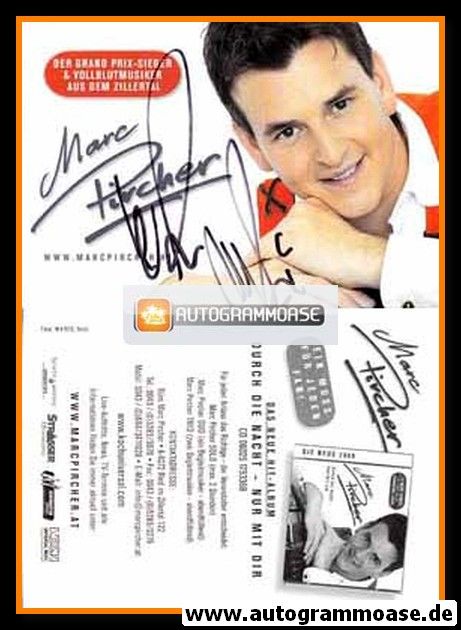 Autogramm Volksmusik | Marc PIRCHER | 2008 "Durch Die Nacht" (Portrait Color Koch)