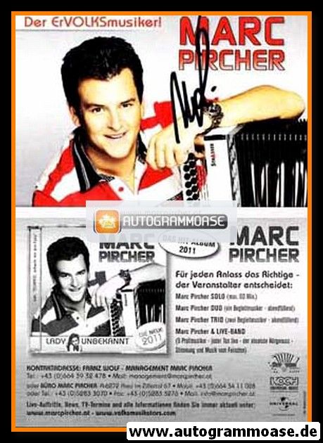 Autogramm Volksmusik | Marc PIRCHER | 2011 "Lady Unbekannt" (Portrait Color Koch)