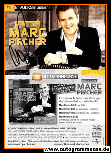 Autogramm Volksmusik | Marc PIRCHER | 2012 "Das Beste" (Portrait Color Koch)