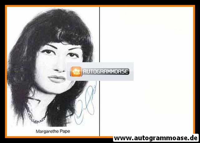 Autogramm Klassik | Margarethe PAPE | 1980er (Portrait SW)